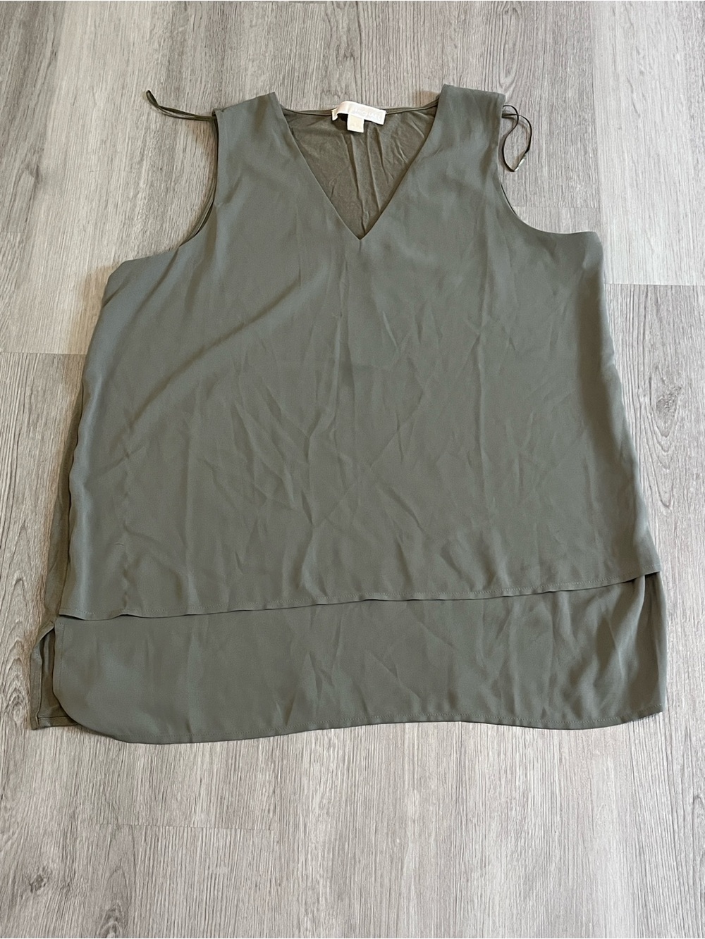 V-Neck Layered Olive Sleeveless Women's Camisole